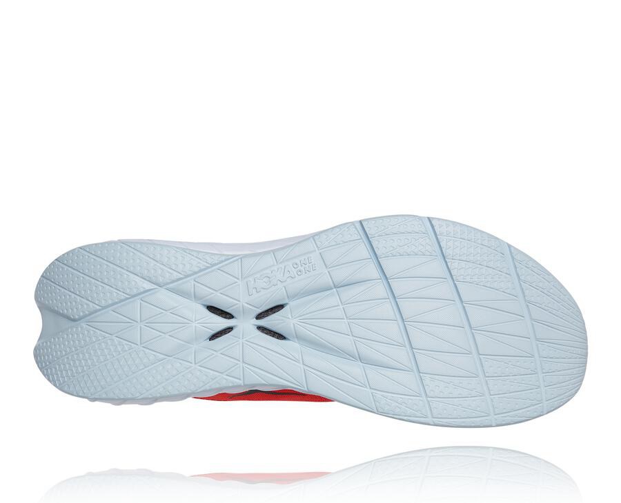 Hoka One One Mens Running Shoes - Carbon X 2 - Red/White - KCJL68529